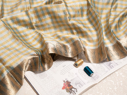 Madras Checks Silk  - Green