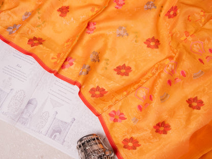 Mustard Kadwa Jamdani Saree