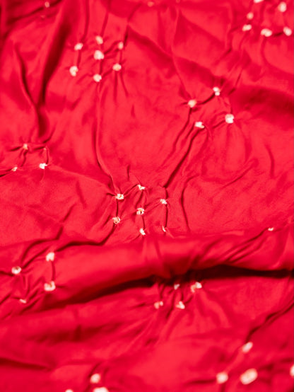 Rohini  - Pichwai Bandhini Silk Saree - Blue