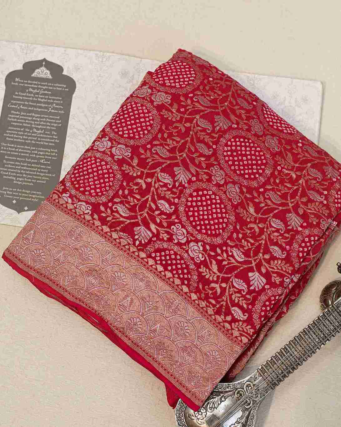 Rani Pink Bandhini Handwoven Sari