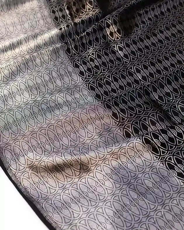 Black Handwoven Banarasi Sari with Silver Zari