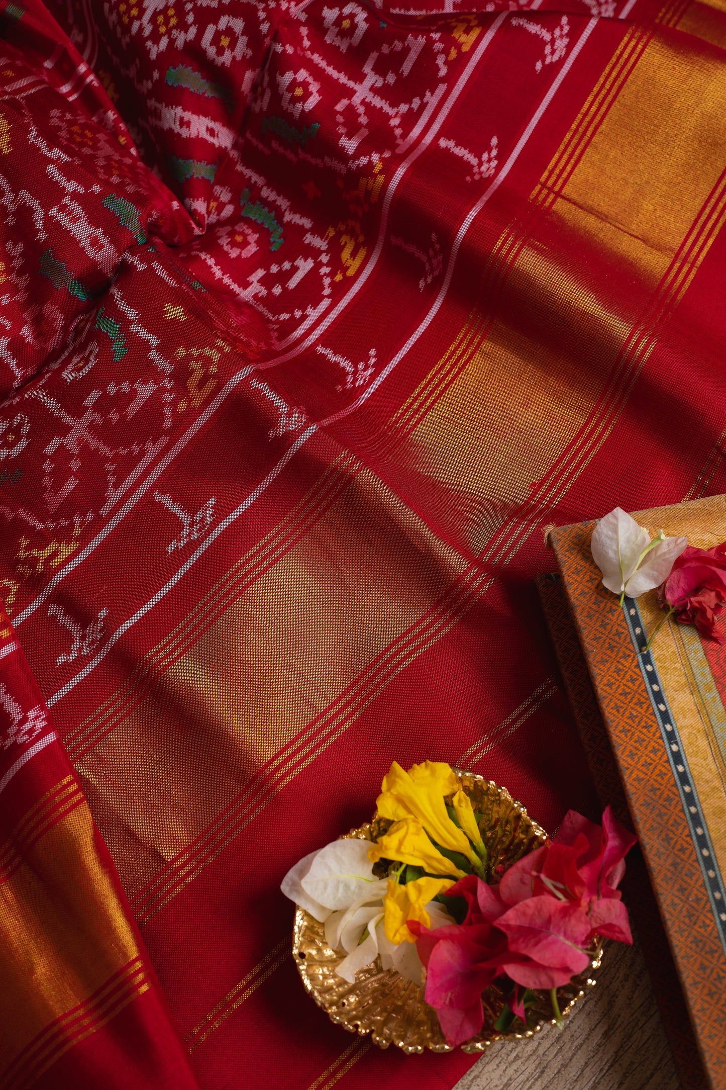 Royal Blue Navratna Semi Patan Patola Saree