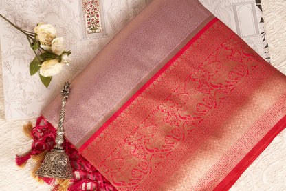 Lavender Mauve Classic Kanjivaram Soft Silk Saree