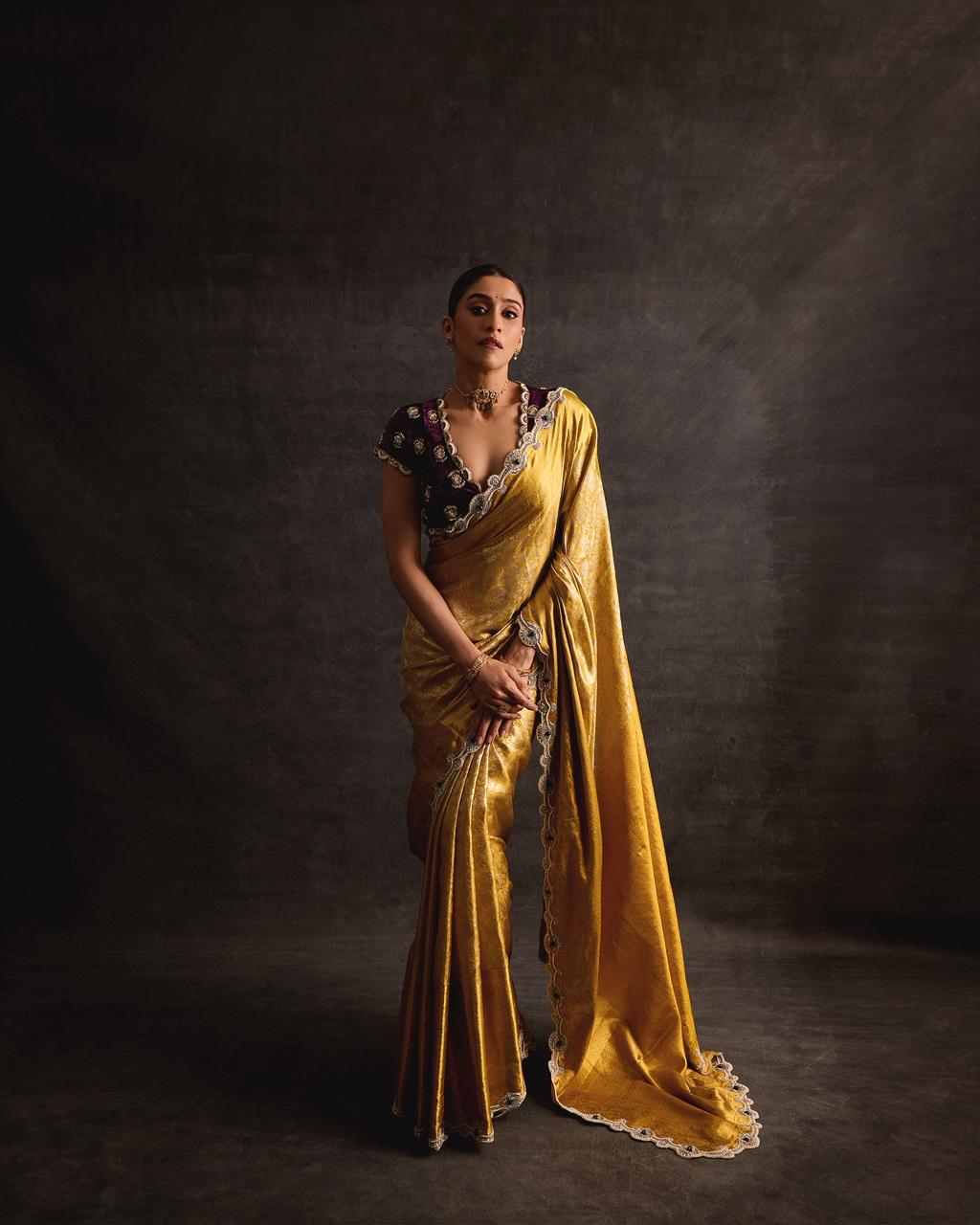 Lime Yellow Pure Silk Kanjivaram Saree with Heavy Embroidered Border