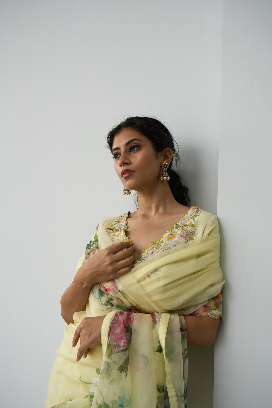 FLORAL FANTASY BLOUSE SET - MINT GREEN