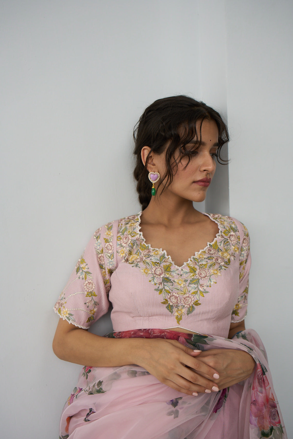 FLORAL ECSTASY BLOUSE SET - PINK