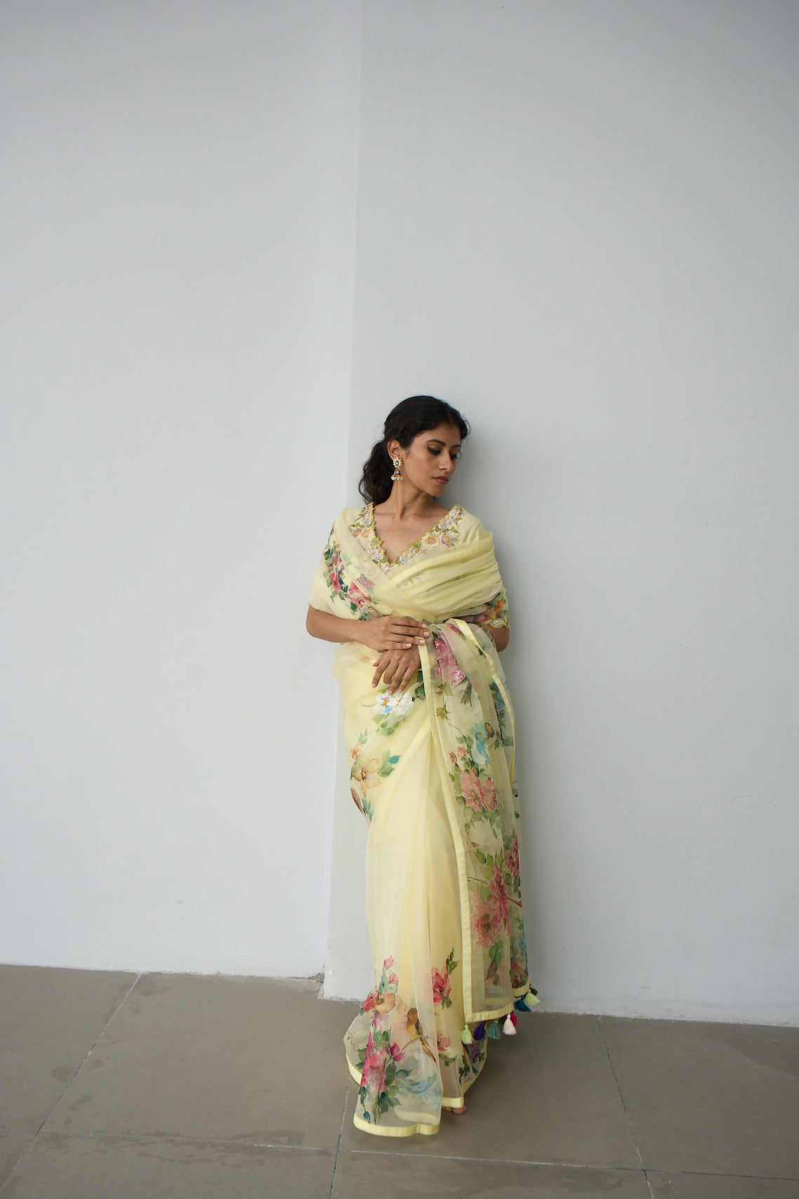 FLORAL FANTASY BLOUSE SET - MINT GREEN