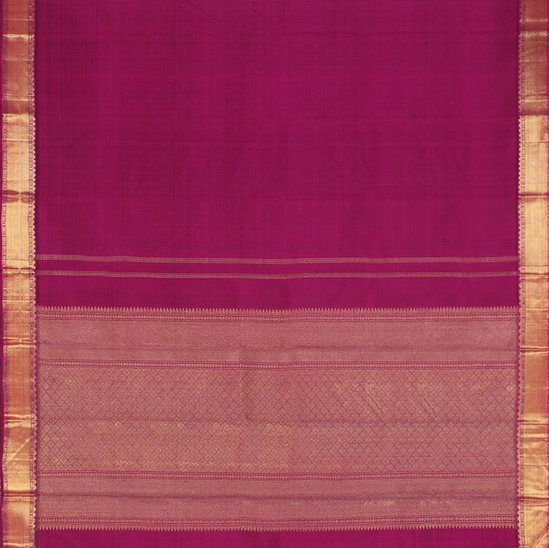 Magenta Kanjivaram Silk Saree - WeaveinIndia