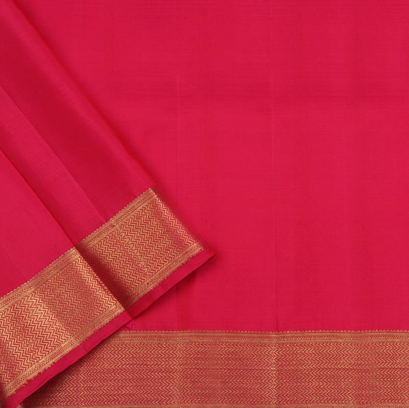 Dual-tone Yellow Kanjivaram Silk Saree - WeaveinIndia