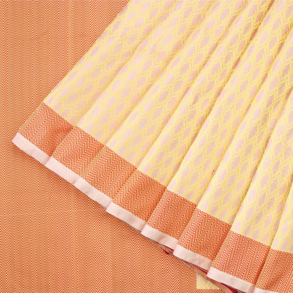 Handwoven Baby Pink Banarasi Silk Sari - WIIBT0099 - Cover View