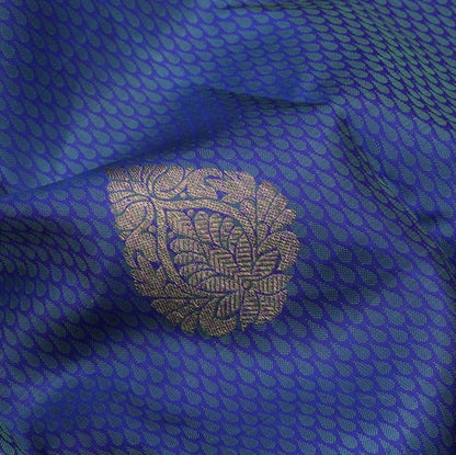 Royal Blue Kanjivaram Silk Saree - WeaveinIndia