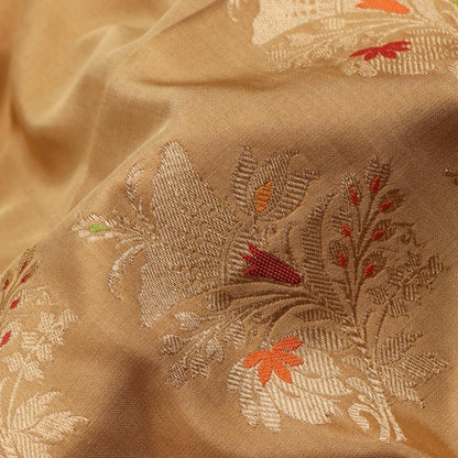 Golden Banarasi Silk Saree - WeaveinIndia