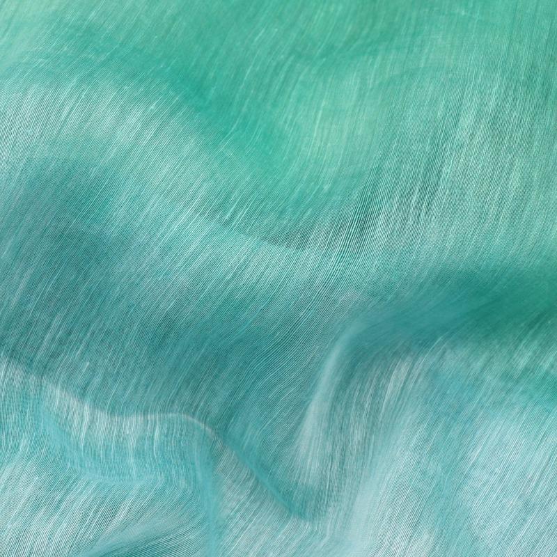 HANDWOVEN ICE BLUE LINEN SARI-WIIGS053- Fabric View