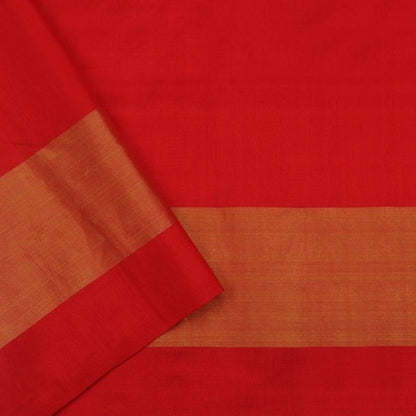 Yellow and Red Single Ikat Patola Sari - WeaveinIndia