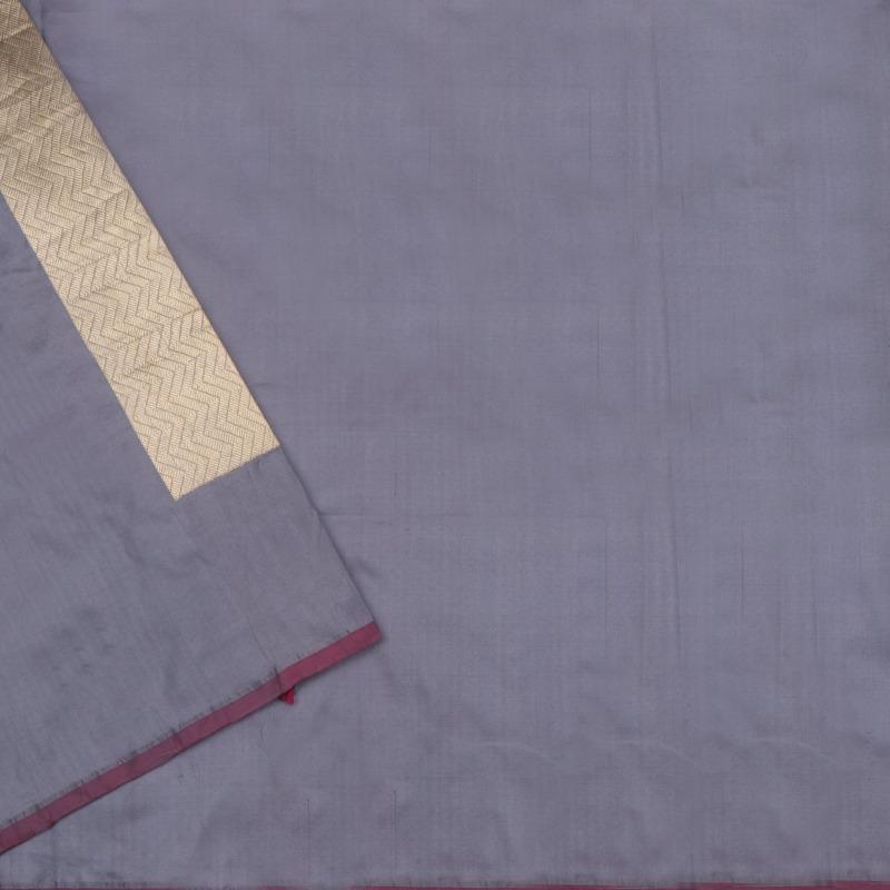 Mauve Banarasi Katan Silk Saree - WeaveinIndia