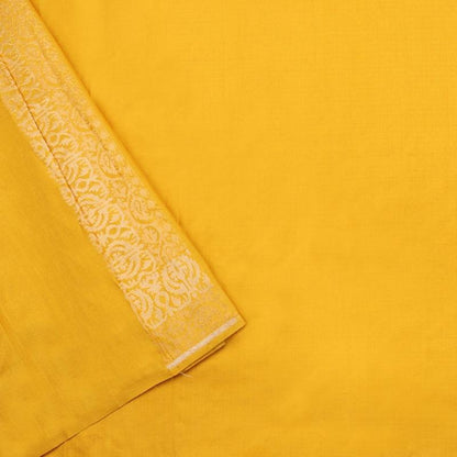 Handwoven Canary Yellow Banarasi Silk Sari-WIIGS051-Blouse View