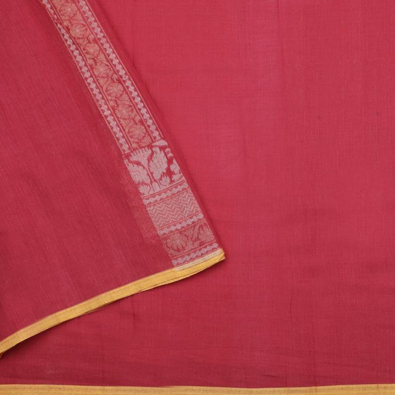 Mauve Pink Muslin Jamdani Saree - WeaveinIndia