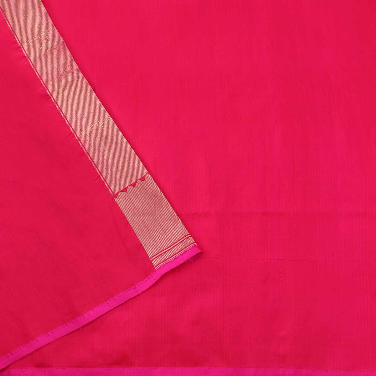 Handwoven Rani Pink Banarasi Silk Sari - WIIBT005 - Blouse View