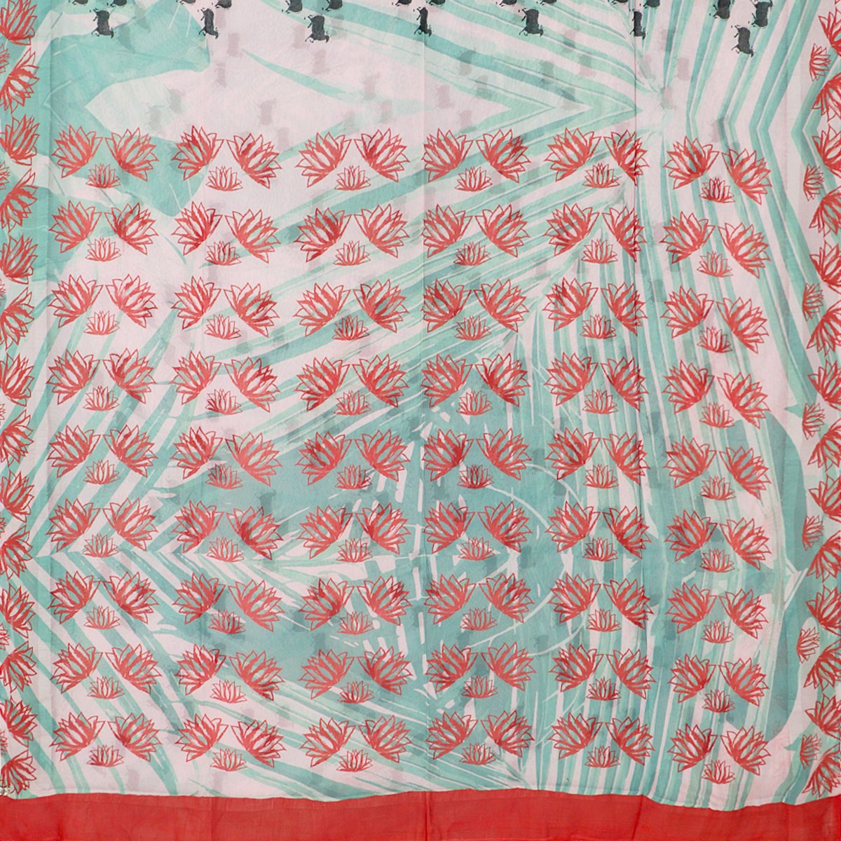 Blush Tropical Pichwai Sari - WIIAKALICO SS09- Full View