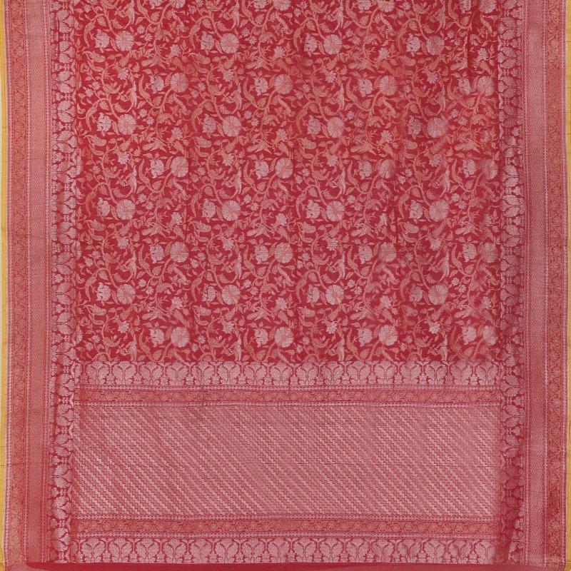 Mauve Pink Muslin Jamdani Saree - WeaveinIndia