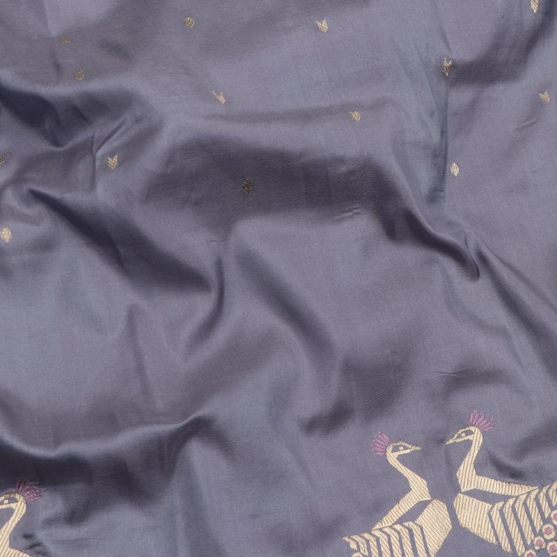 Mauve Banarasi Katan Silk Saree - WeaveinIndia
