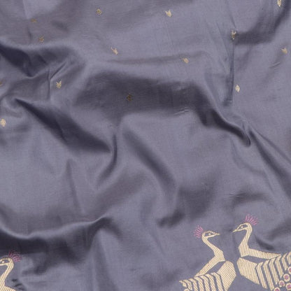 Mauve Banarasi Katan Silk Saree - WeaveinIndia