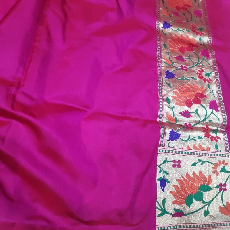 Two-tone Purple Banarasi Silk Saree - WeaveinIndia