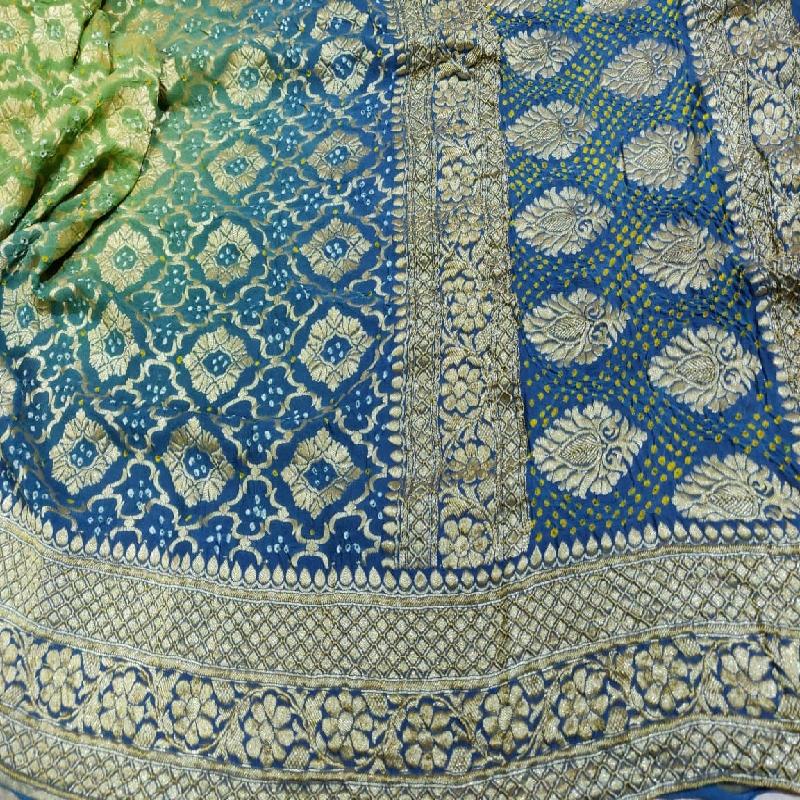 Two shaded Bandhani Dupatta - WeaveinIndia