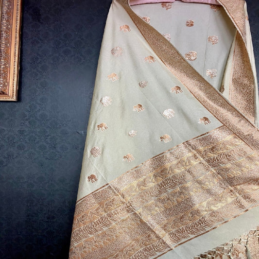 White Banarasi Dupatta