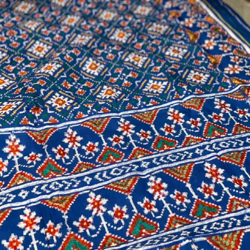 Blue Paan Chanda Patan Patola Saree