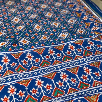 Blue Paan Chanda Patan Patola Saree