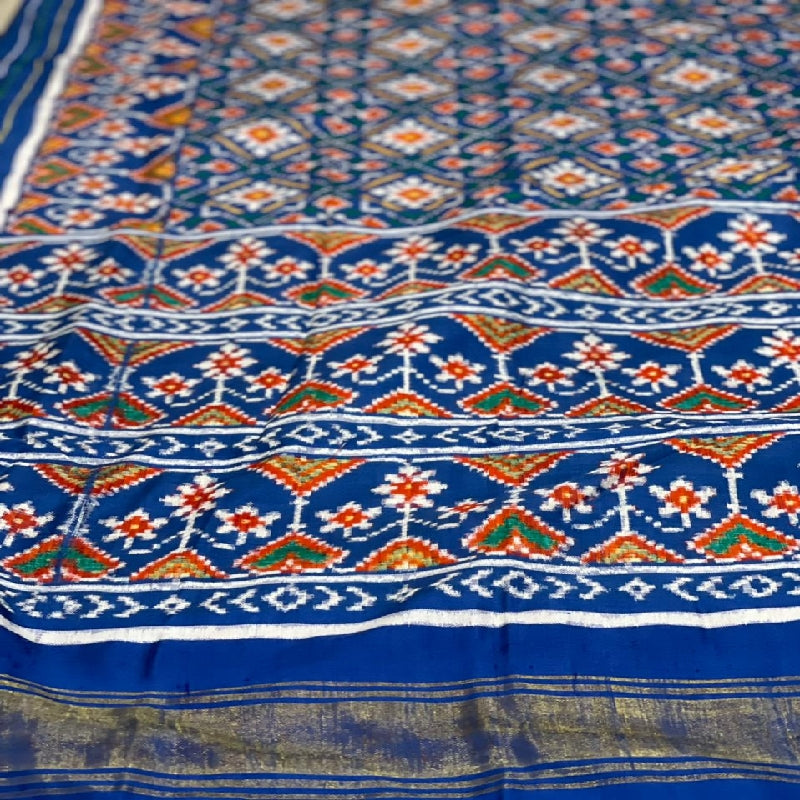 Blue Paan Chanda Patan Patola Saree