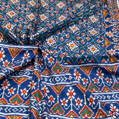 Blue Paan Chanda Patan Patola Saree