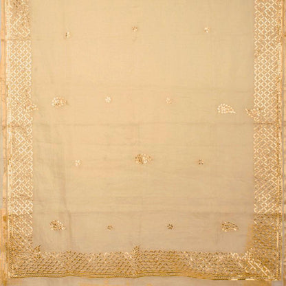 Golden Beige Tissue Kota Silk Saree