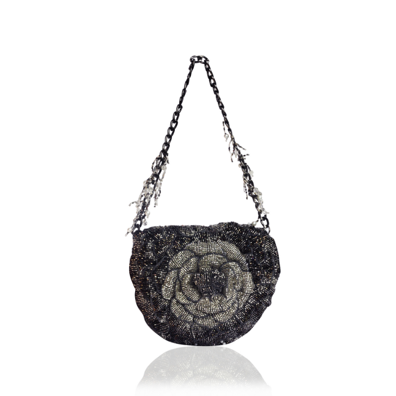 COCO MINI BEADED SLING-SILVER