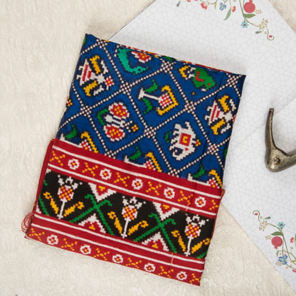 Handwoven Blue Patan Patola Dupatta