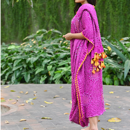PINK DRAPE DRESS - VALLEY OF FLOWERS