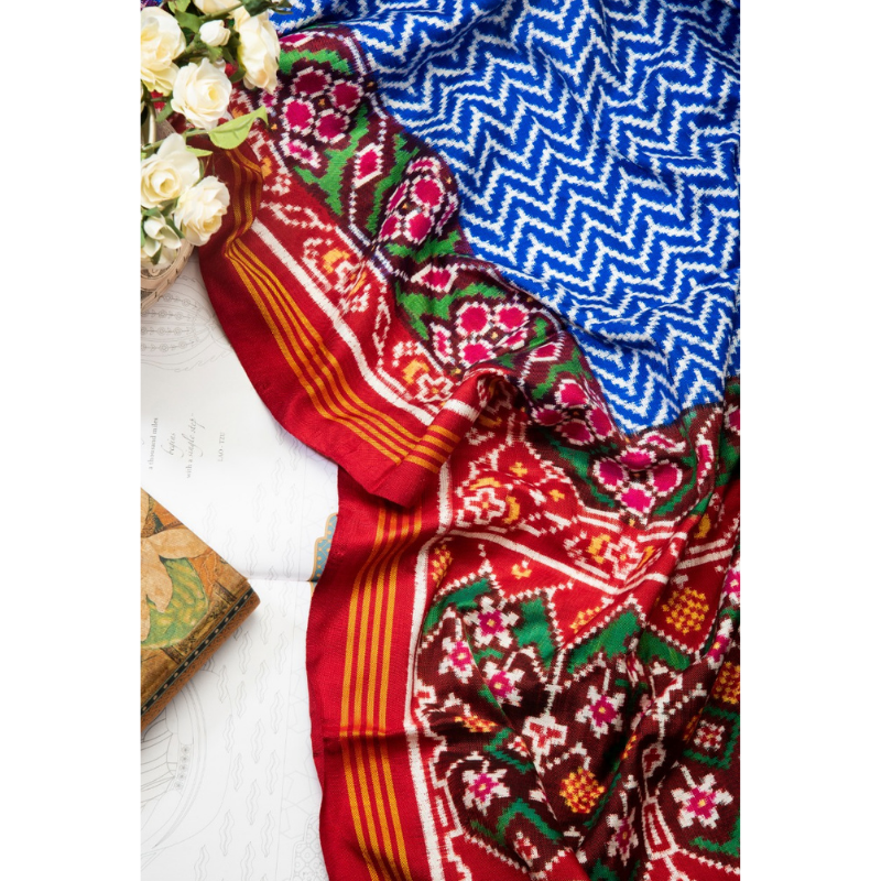 Blue Leheriya Patan Patola Dupatta - Pre Order