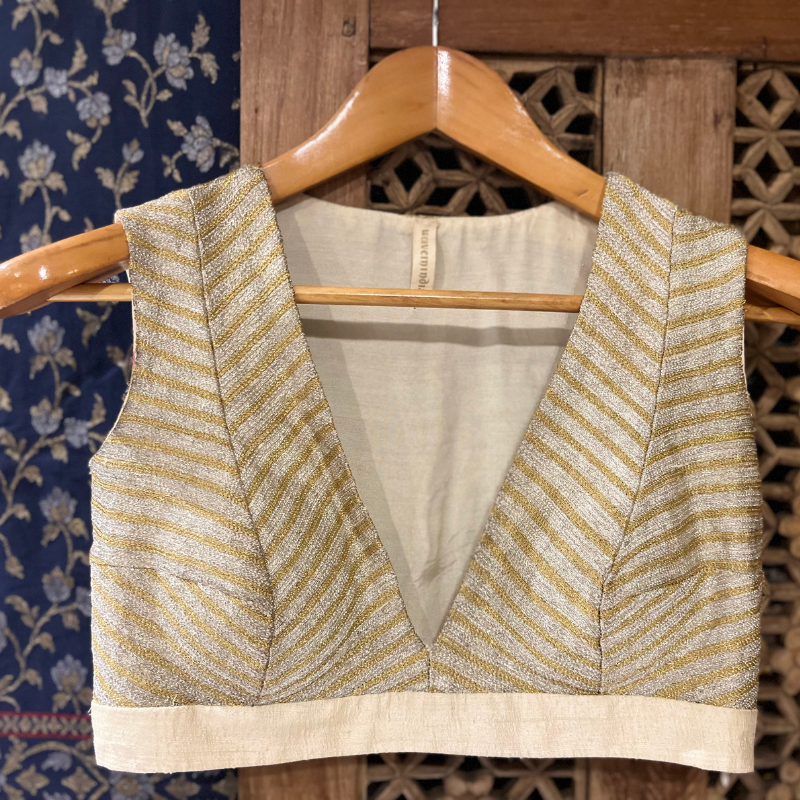 Metallic Hand Embroidered Blouse