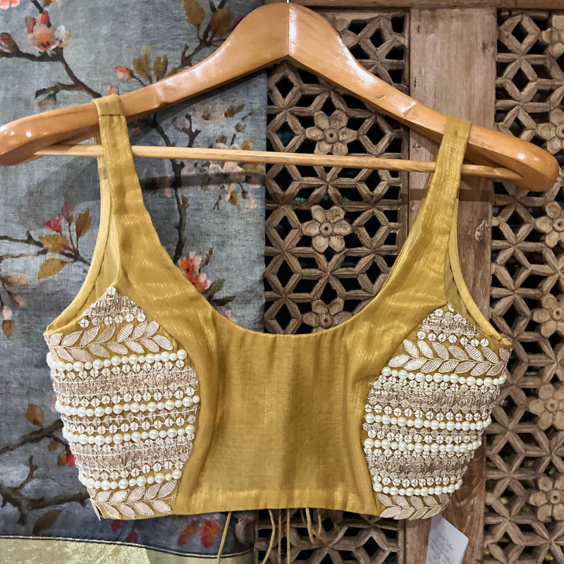 Mustard Embroidered Blouse