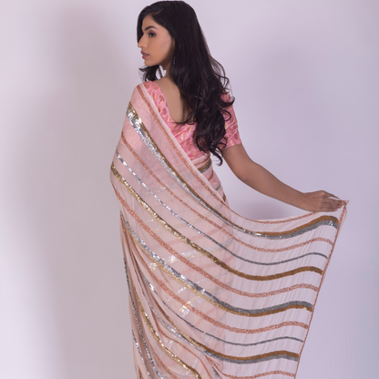 Roop Marwar Pastel Pink Indira Saree