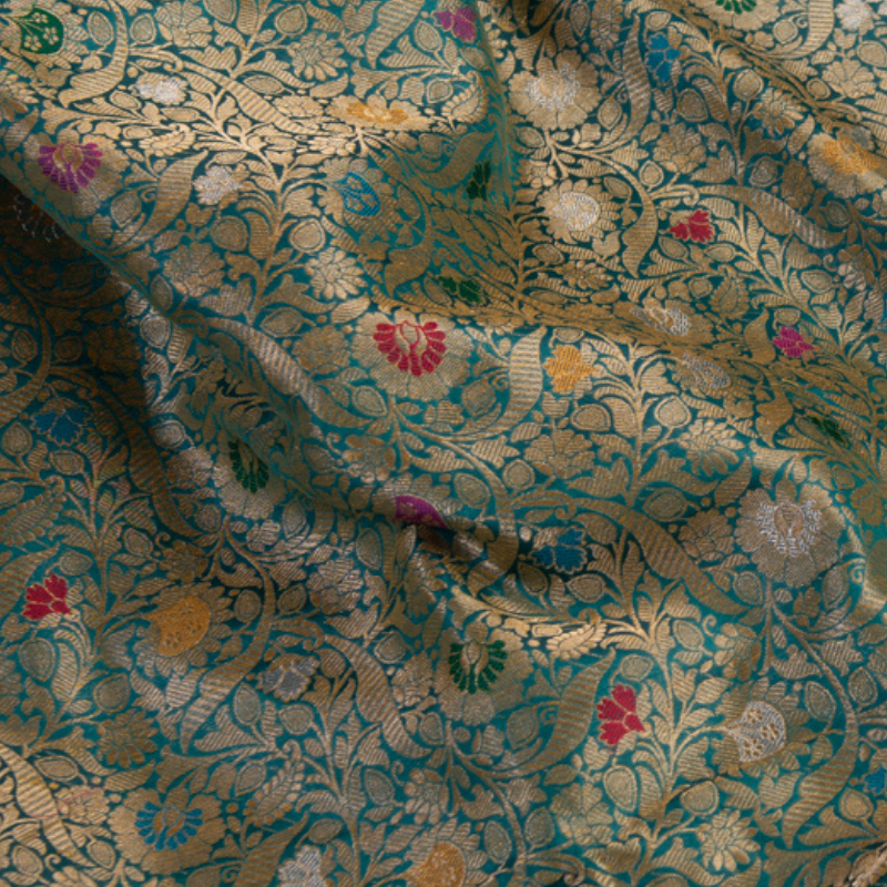 Emerald Green Banarasi Silk Saree