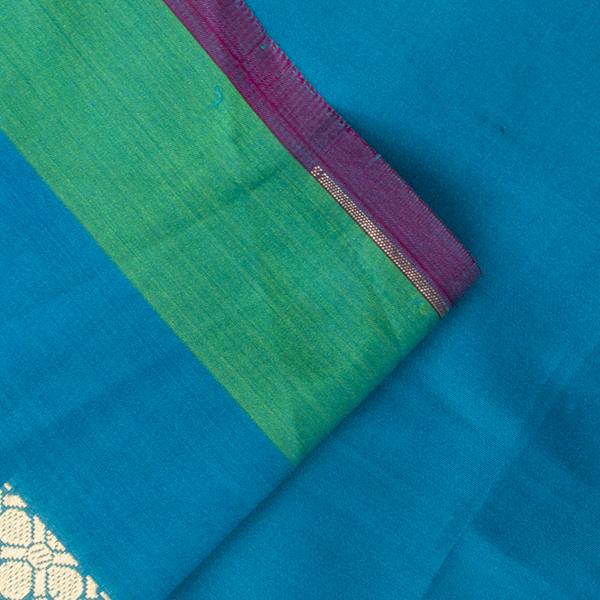 HANDWOVEN BLACK BANARASI SILK SARI-WIISHNIKARIDNAM0173- Blouse View