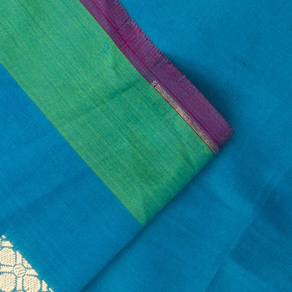 HANDWOVEN BLACK BANARASI SILK SARI-WIISHNIKARIDNAM0173- Blouse View
