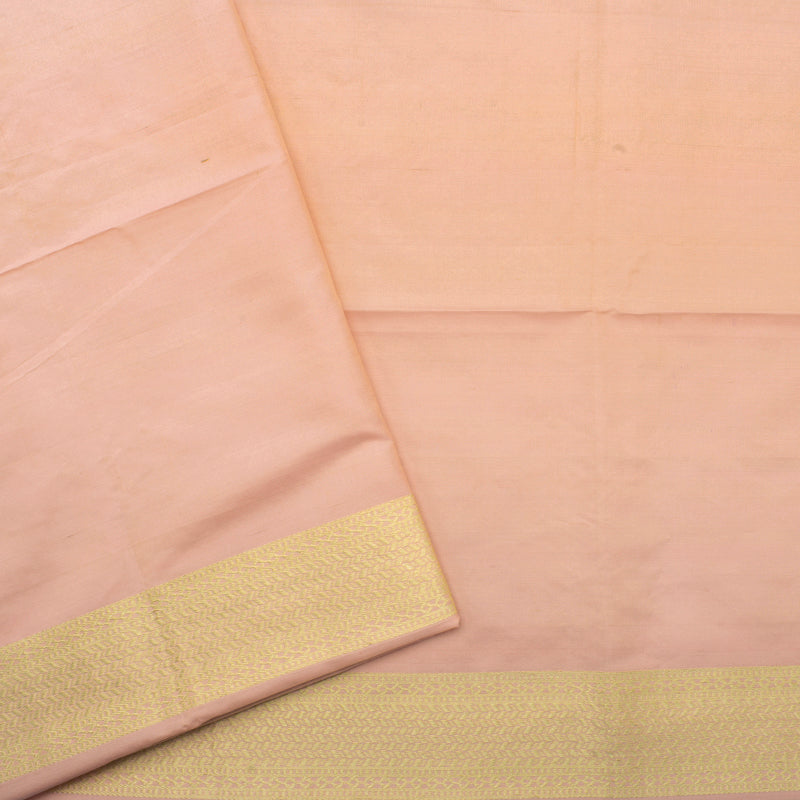 Salmon Pink Banarasi Silk Saree